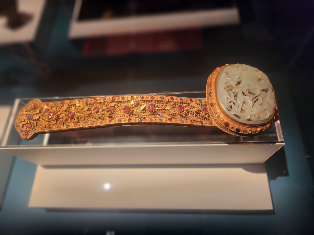 ustensile or et jade, Expo l'Or des Ming, fastes et beautés de la Chine Impériale, Musée Guimet
